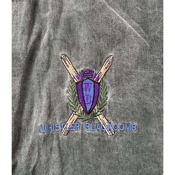 Vintage Windswept Whistler Blackcomb Button Down Shirt Size XL Men’s Green - Picture 4 of 8